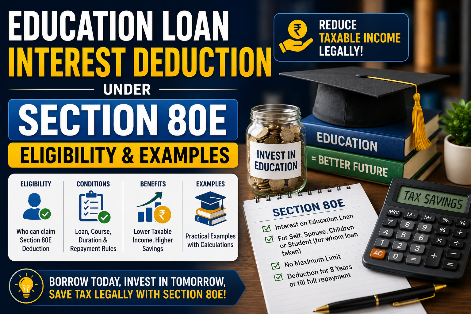Education Loan Interest Deduction Under Section 80E: Eligibility And Examples